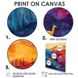 Llama In The Rainbow Mountain Slide - Llama Wall Art Prints