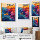 Llama In The Rainbow Mountain Slide - Llama Wall Art Prints