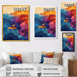 Llama In The Rainbow Mountain Slide - Llama Wall Art Prints