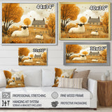 Sheep Farmyard Friends In Autumn - Sheep Wall Decor
