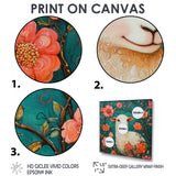 Cute Sheep In Bloom - Sheep Canvas Wall Art