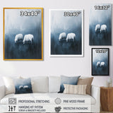 Minimalism Sheep In The Rain - White Sheep Wall Art