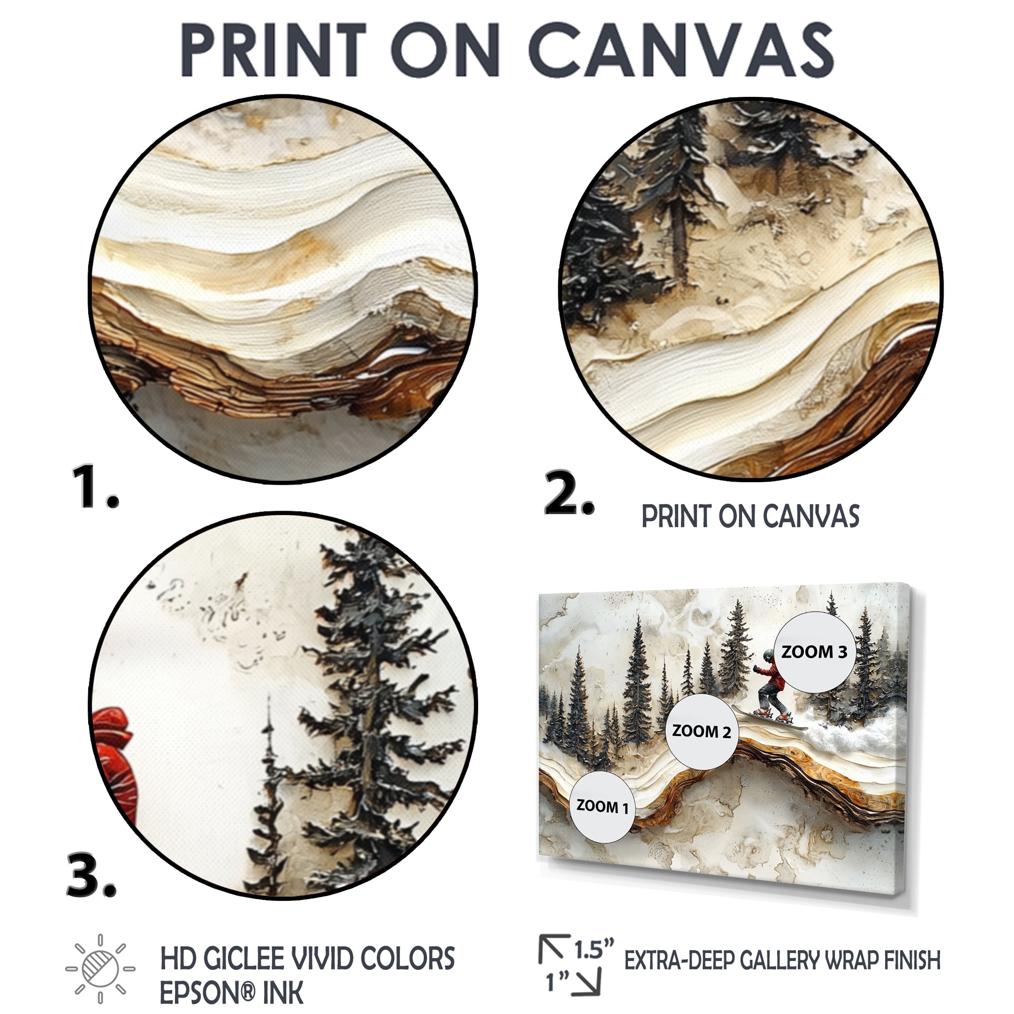 Crystal Snowboard Carve The Slopes I - Skiing Canvas Wall Art