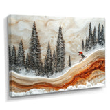 Crystal Skiing In A Winter Landscape I - Skiing Canvas Wall Art