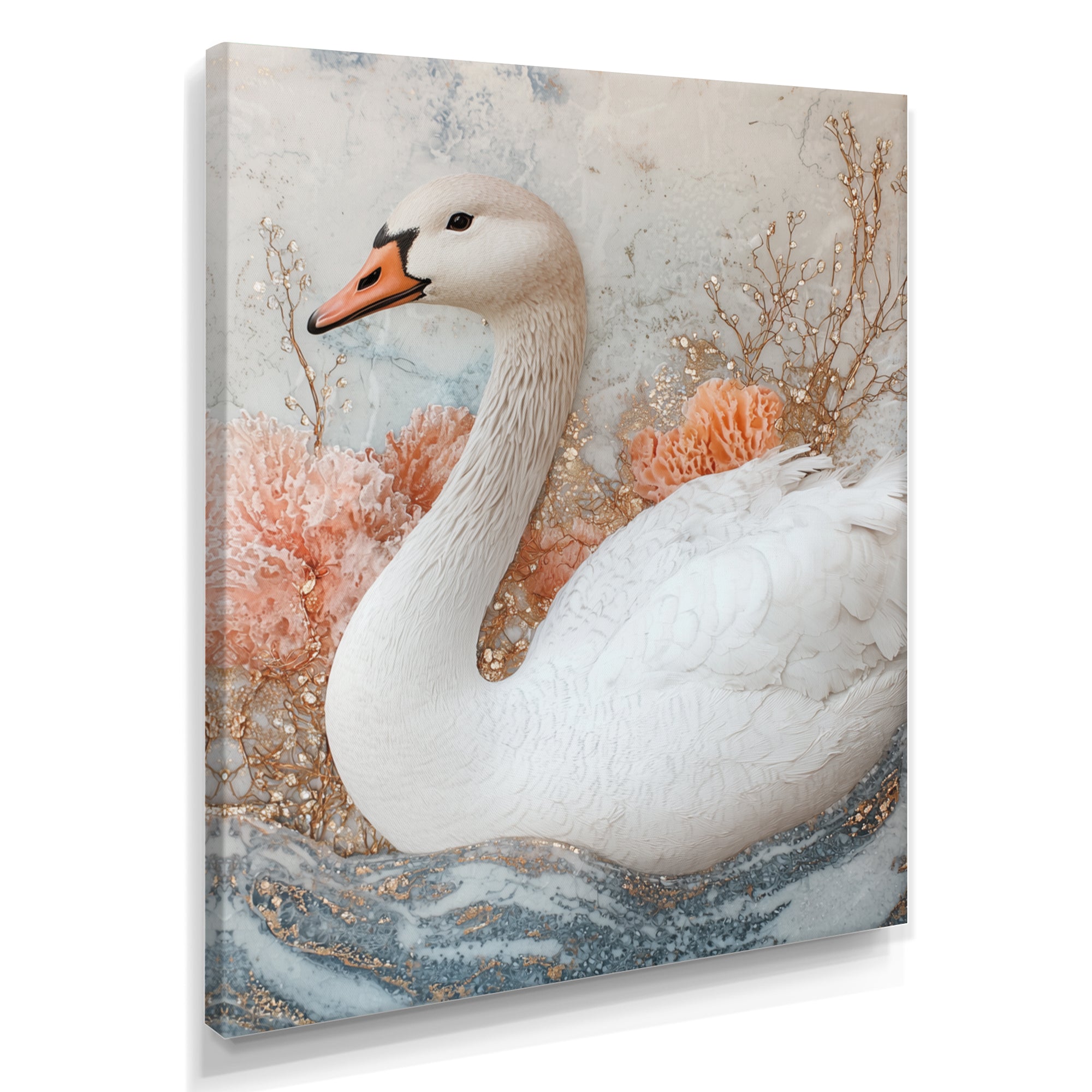 Pink Goose Reflections Of Elegance - Goose Wall Decor