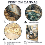 Turtle On Forest Landscape Collage - Turtle Wall Decor