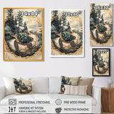 Turtle On Forest Landscape Collage - Turtle Wall Decor