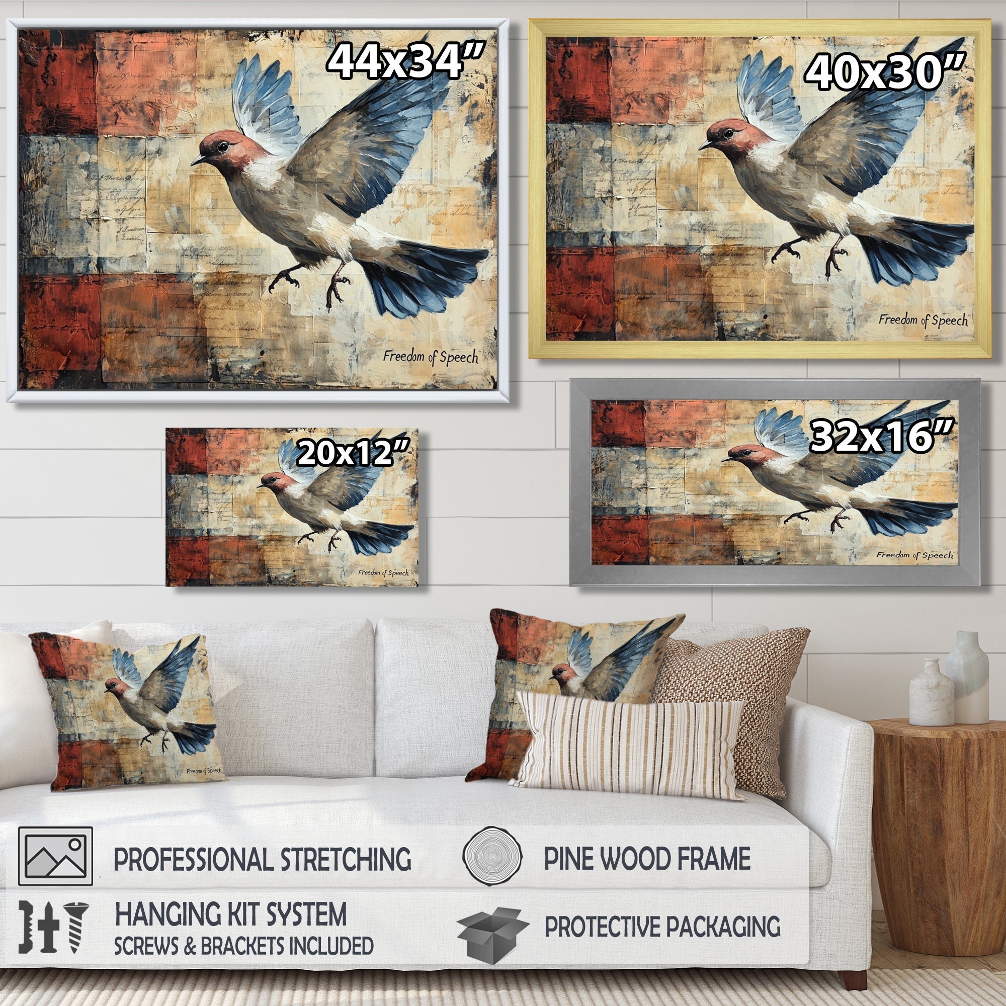 A Symbolic Freedom Of Speech Depiction - Bird Wall Art Prints