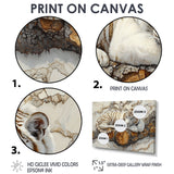 White Tiger In Winter Landscape Crystal - Tiger Framed Canvas Art