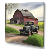 30S Ford Car In Barn III Canvas Canvas