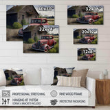 30S Ford Car In Barn VI Canvas Canvas