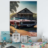Camero In Barn I - Car Muscle Car Canvas Wall Art
