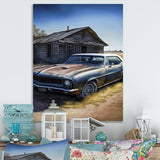 Old True In Barn - Car Old American Canvas Wall Art