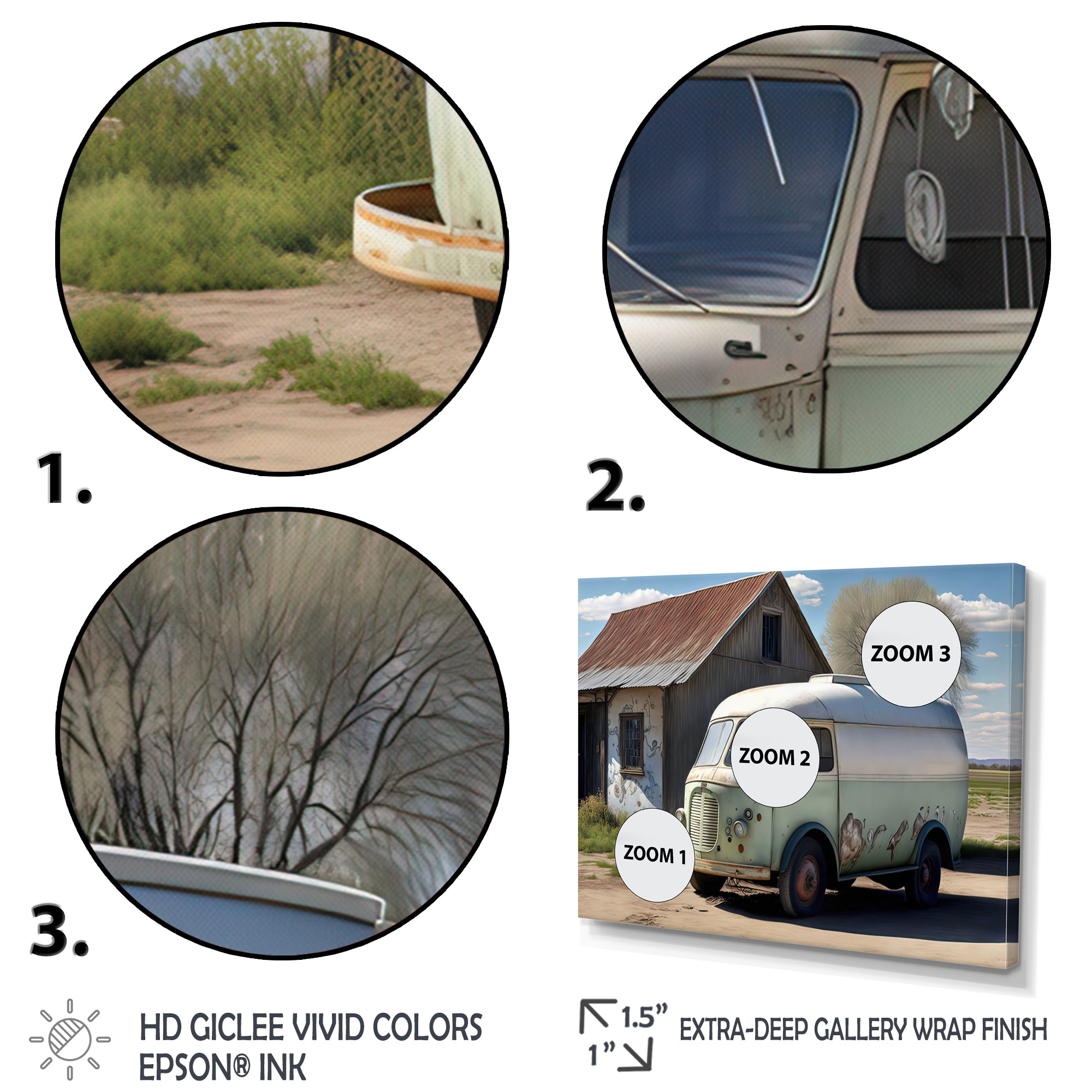 Old Milk Delivery In Barn - Car Old American Canvas Wall Art