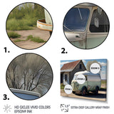 Old Milk Delivery In Barn - Car Old American Canvas Wall Art