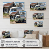 Old Milk Delivery In Barn - Car Old American Canvas Wall Art