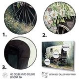 Flower Old Cottage Caravan I - Car Old American Canvas Wall Art