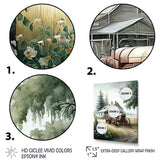 Tractor At The Barn In Summer I - Car Old American Canvas Wall Art