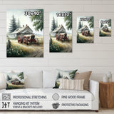 Tractor At The Barn In Summer I - Car Old American Canvas Wall Art