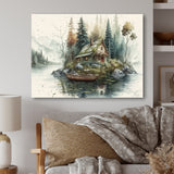 Fishing House By The Lake I - Hunting & Fishing Canvas Wall Art