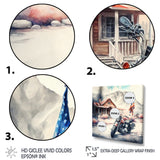 Motorcycle Parked At The Cabin I - Motorcycle Canvas Wall Art