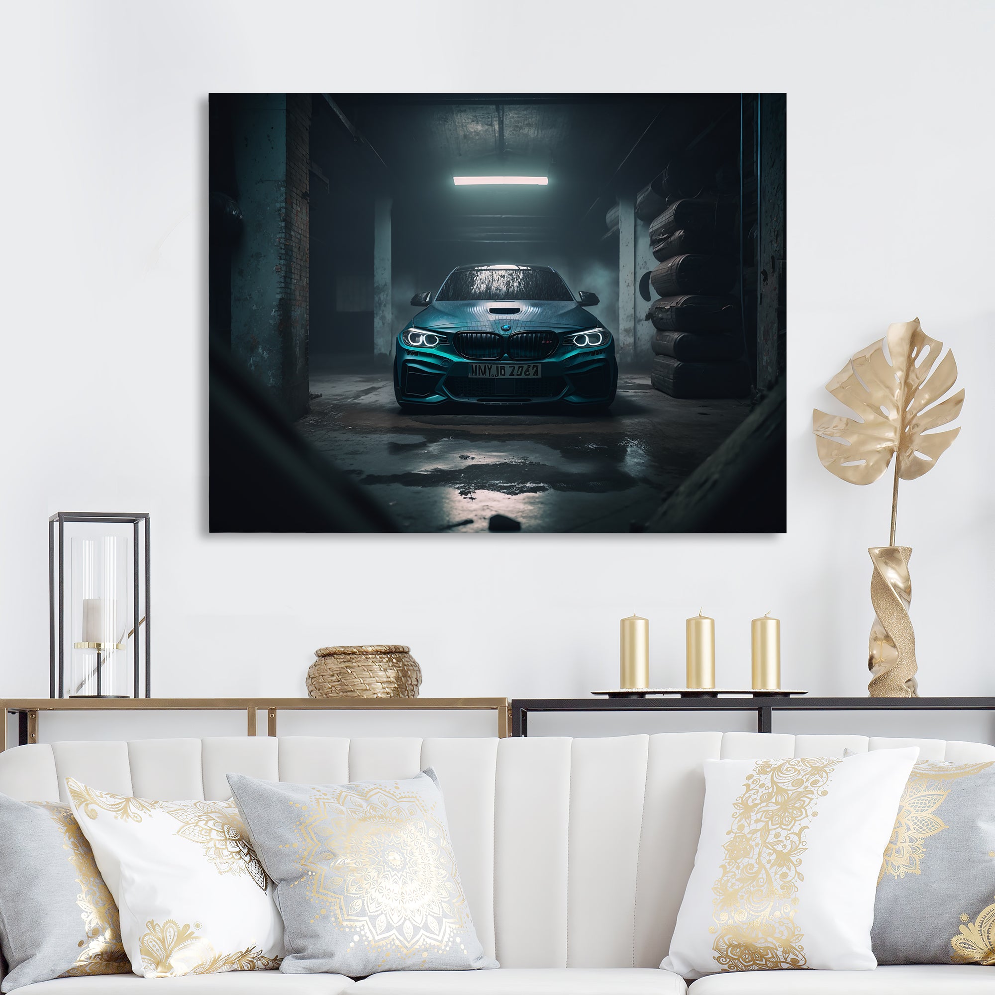 240 In Underground Garage - Car Exotic Canvas Wall Art