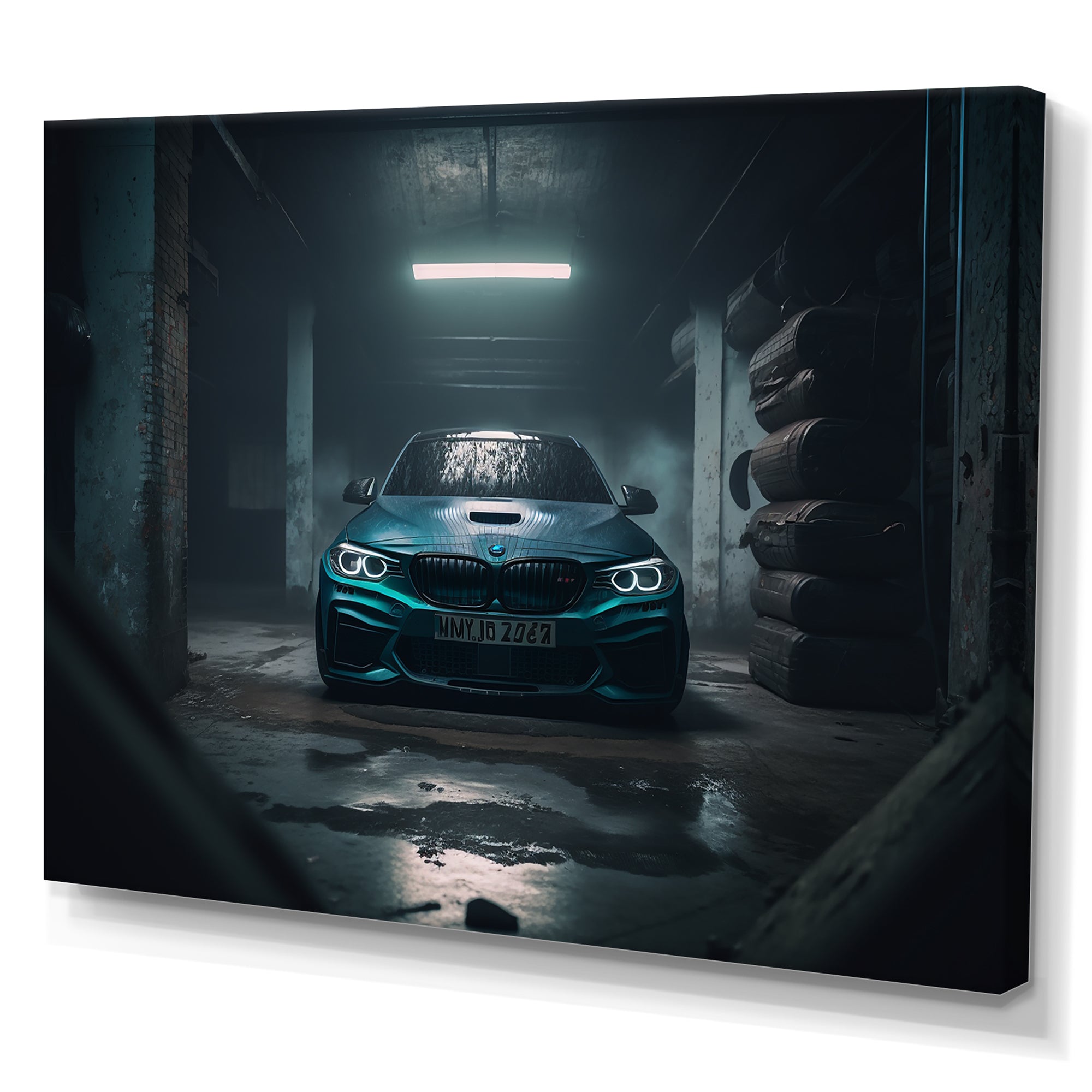 240 In Underground Garage - Car Exotic Canvas Wall Art