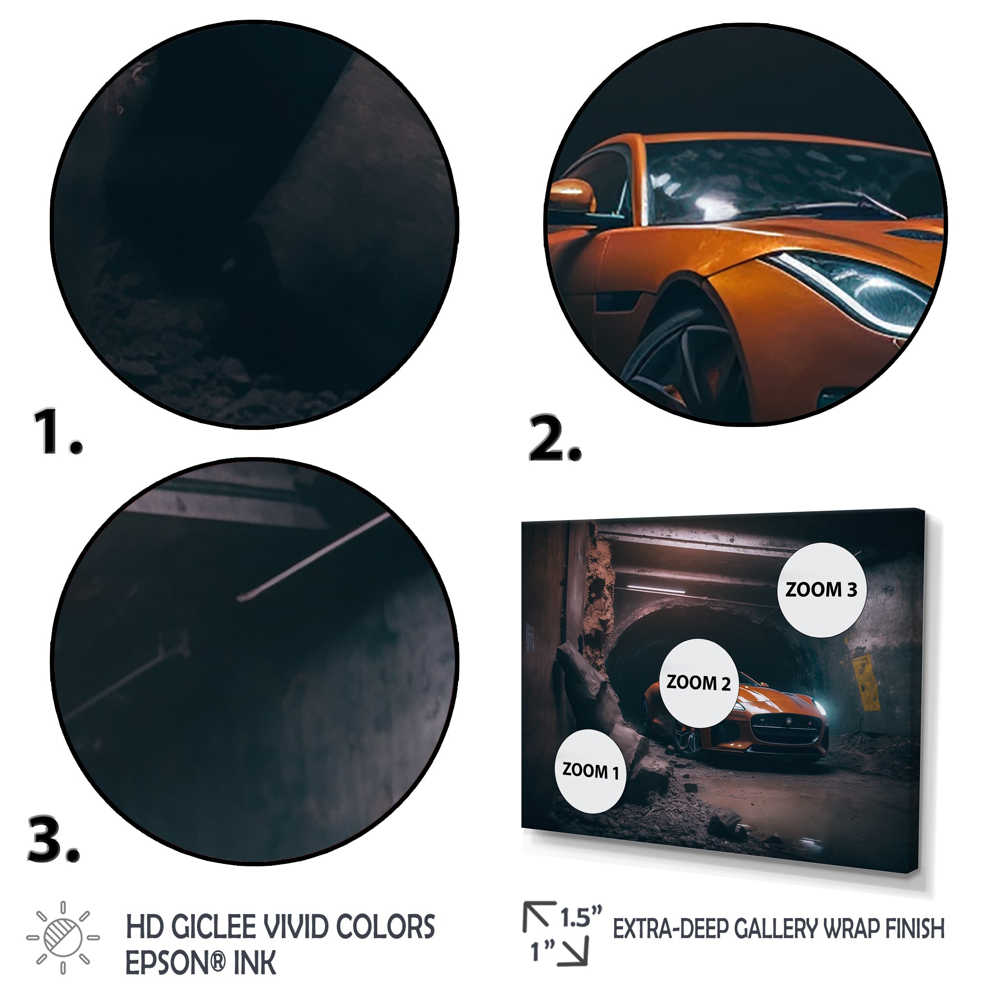 F In Underground Garage - Car Exotic Canvas Wall Art