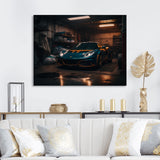 Uk Car In Underground Garage - Car Exotic Canvas Wall Art