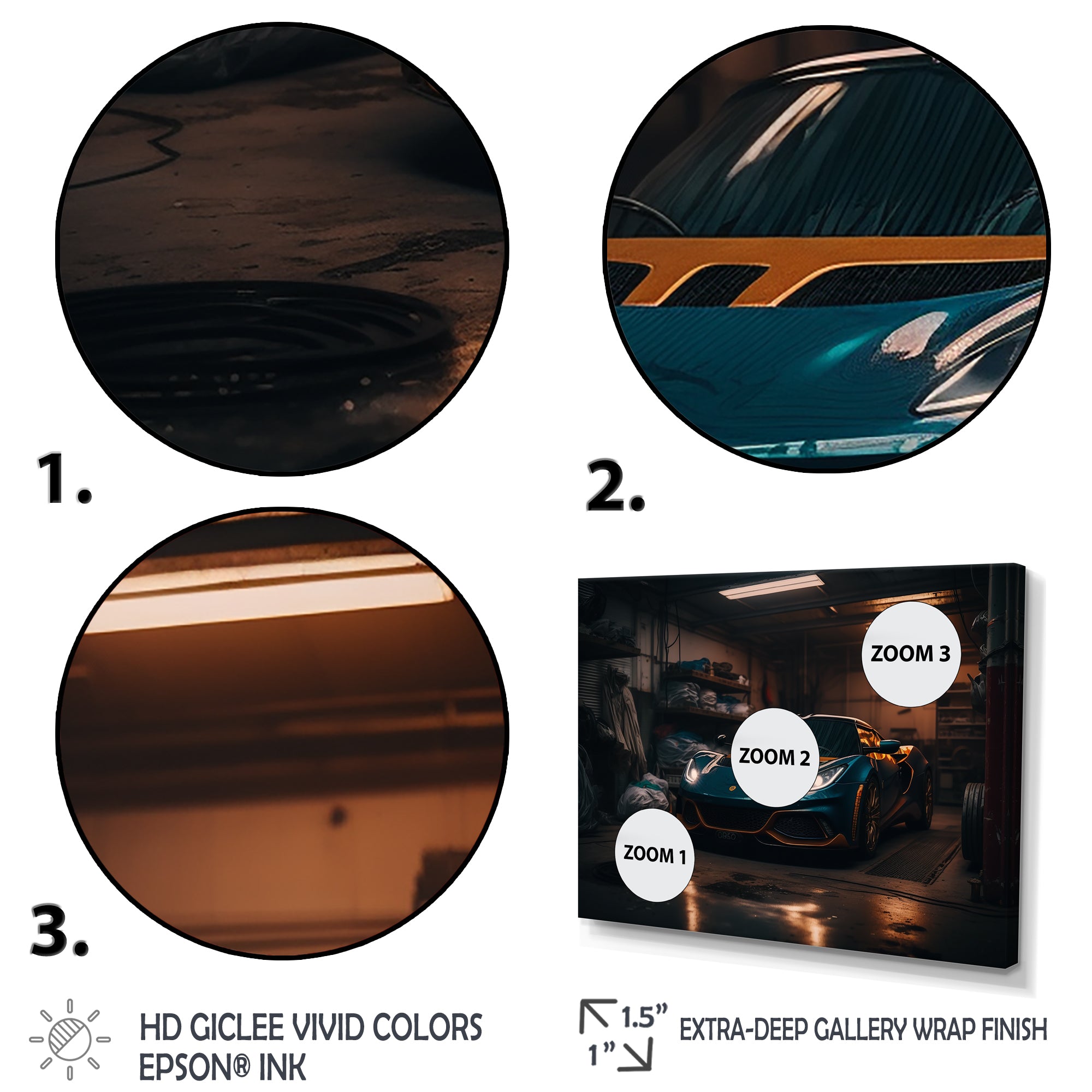 Uk Car In Underground Garage - Car Exotic Canvas Wall Art