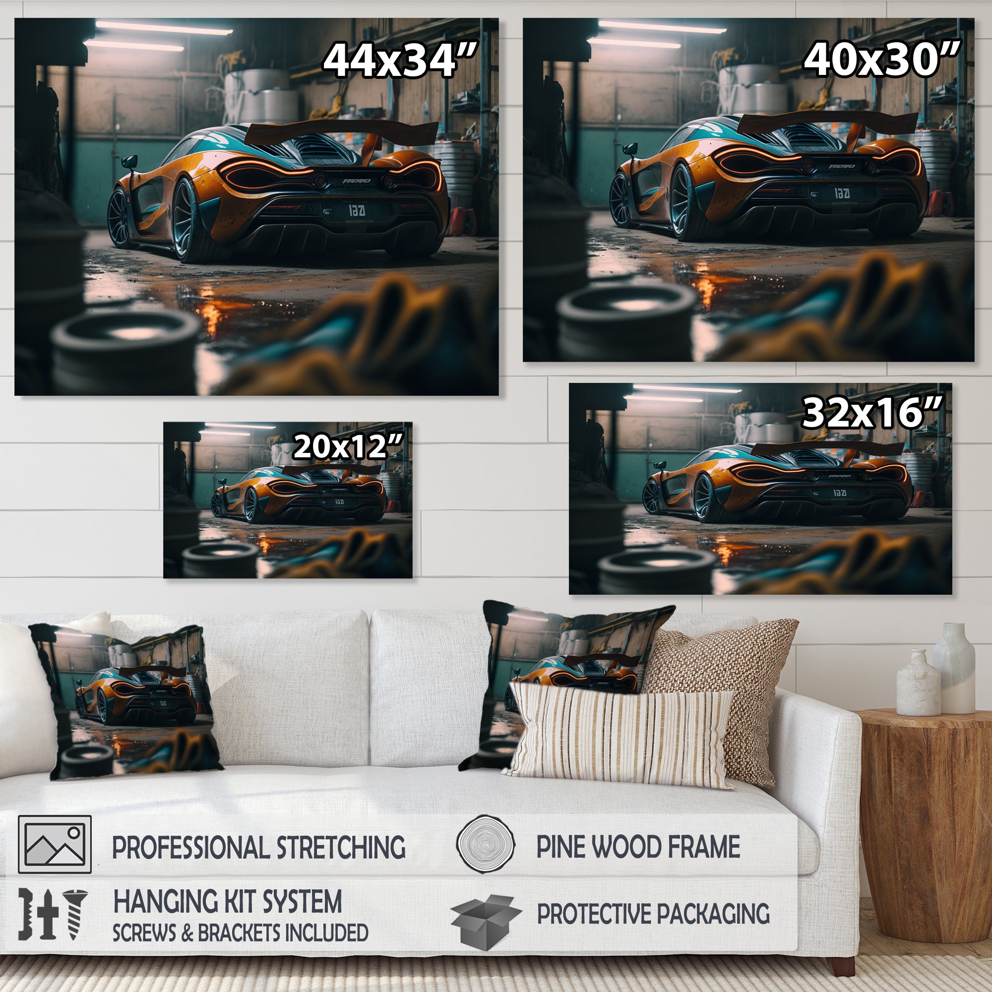 720 In Underground Garage - Car Exotic Canvas Wall Art