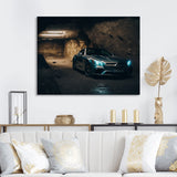 SL In Underground Garage - Car Exotic Canvas Wall Art