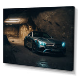 SL In Underground Garage - Car Exotic Canvas Wall Art