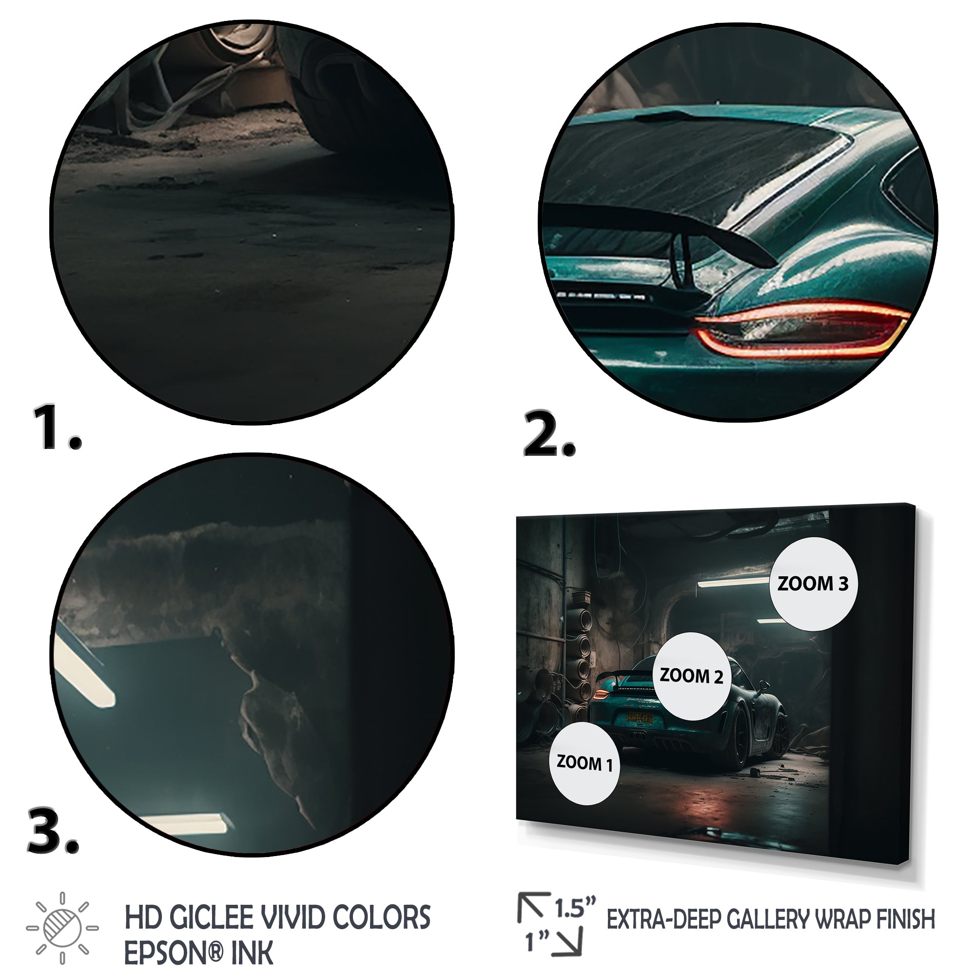 718 In Underground Garage - Car Exotic Canvas Wall Art