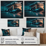 Hybrid Power In Underground Garage - Car Exotic Canvas Wall Art