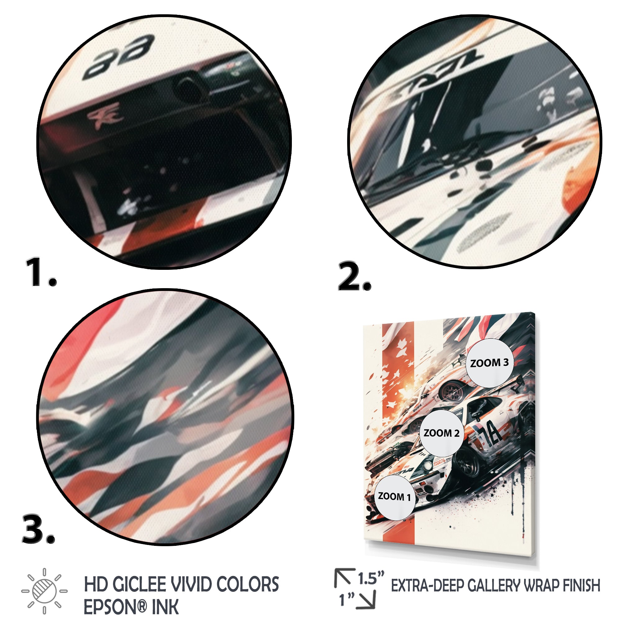 Tokyo Japan Driving Car I - Cars Drifting Japon Canvas Wall Art