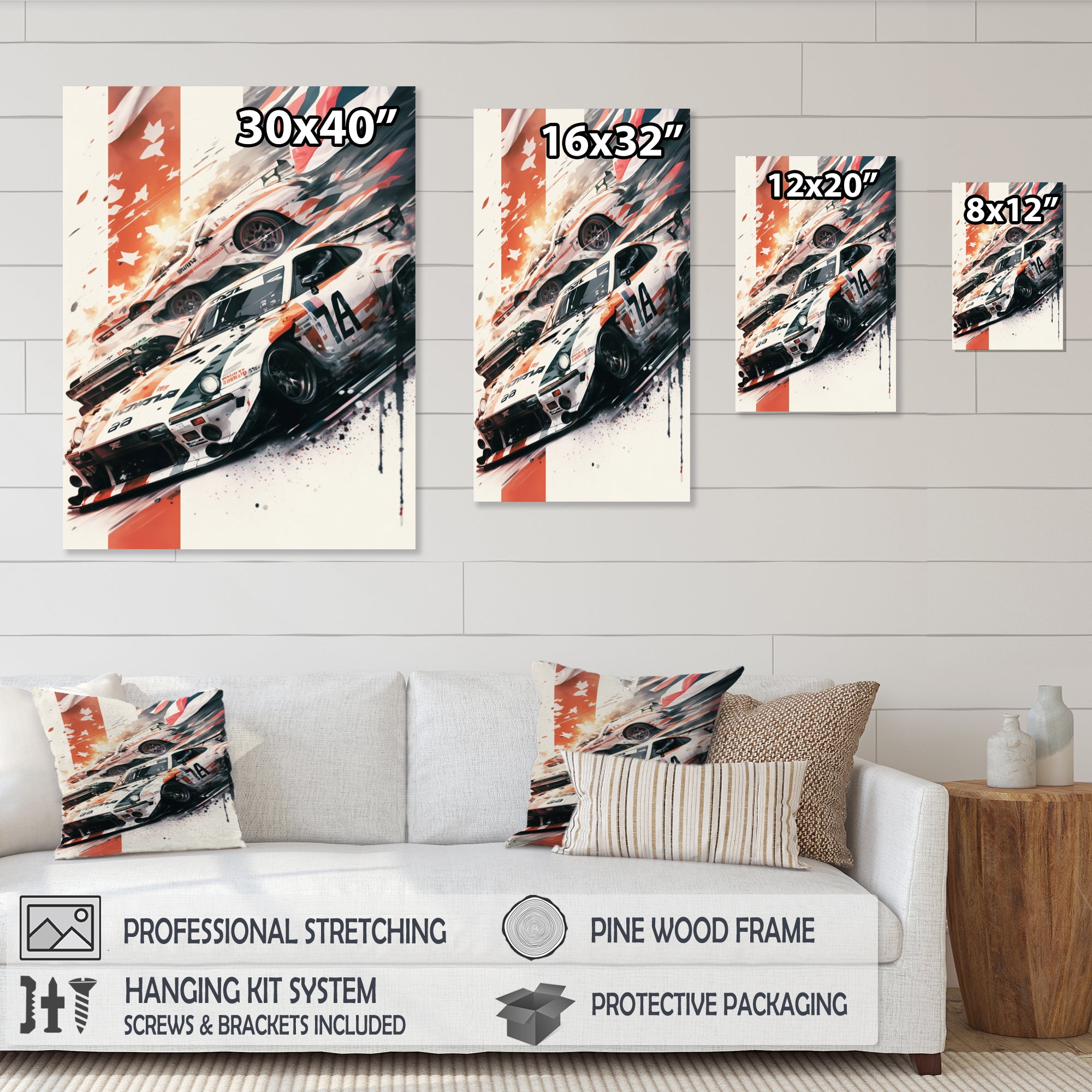 Tokyo Japan Driving Car I - Cars Drifting Japon Canvas Wall Art