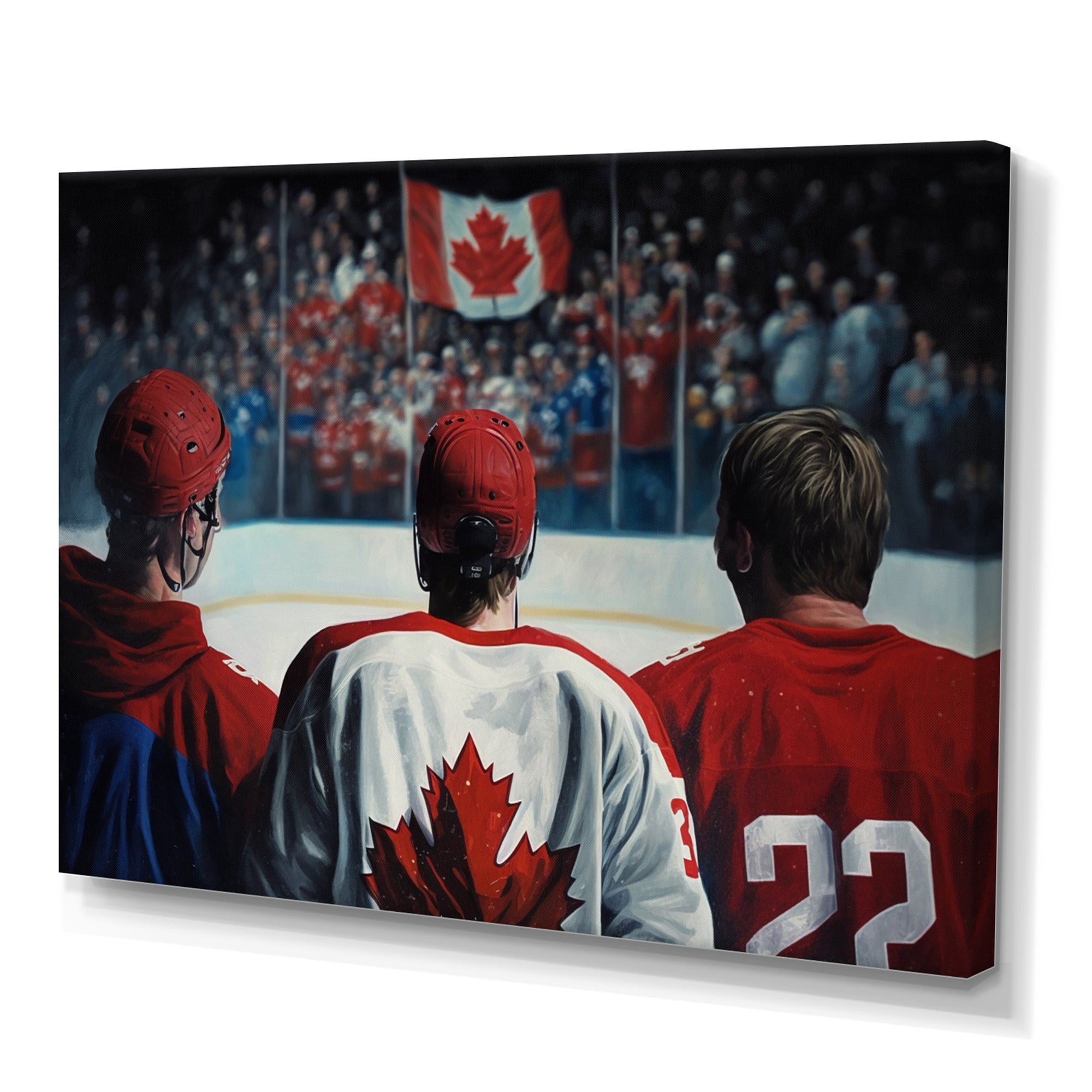 Hocky Players During Game - Sport Hockey Canvas Wall Art