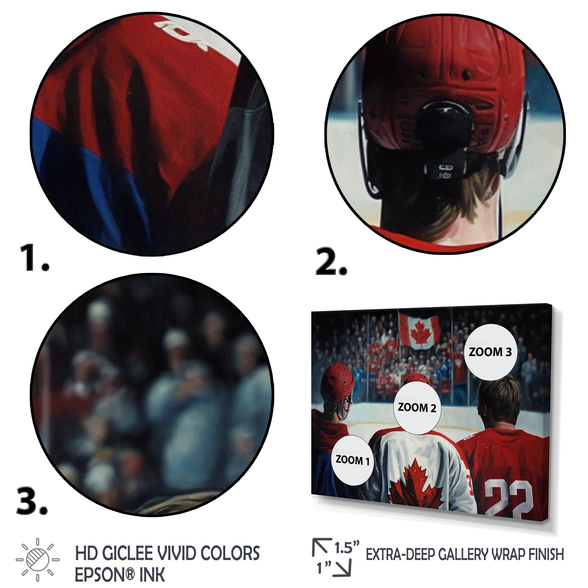 Hocky Players During Game - Sport Hockey Canvas Wall Art