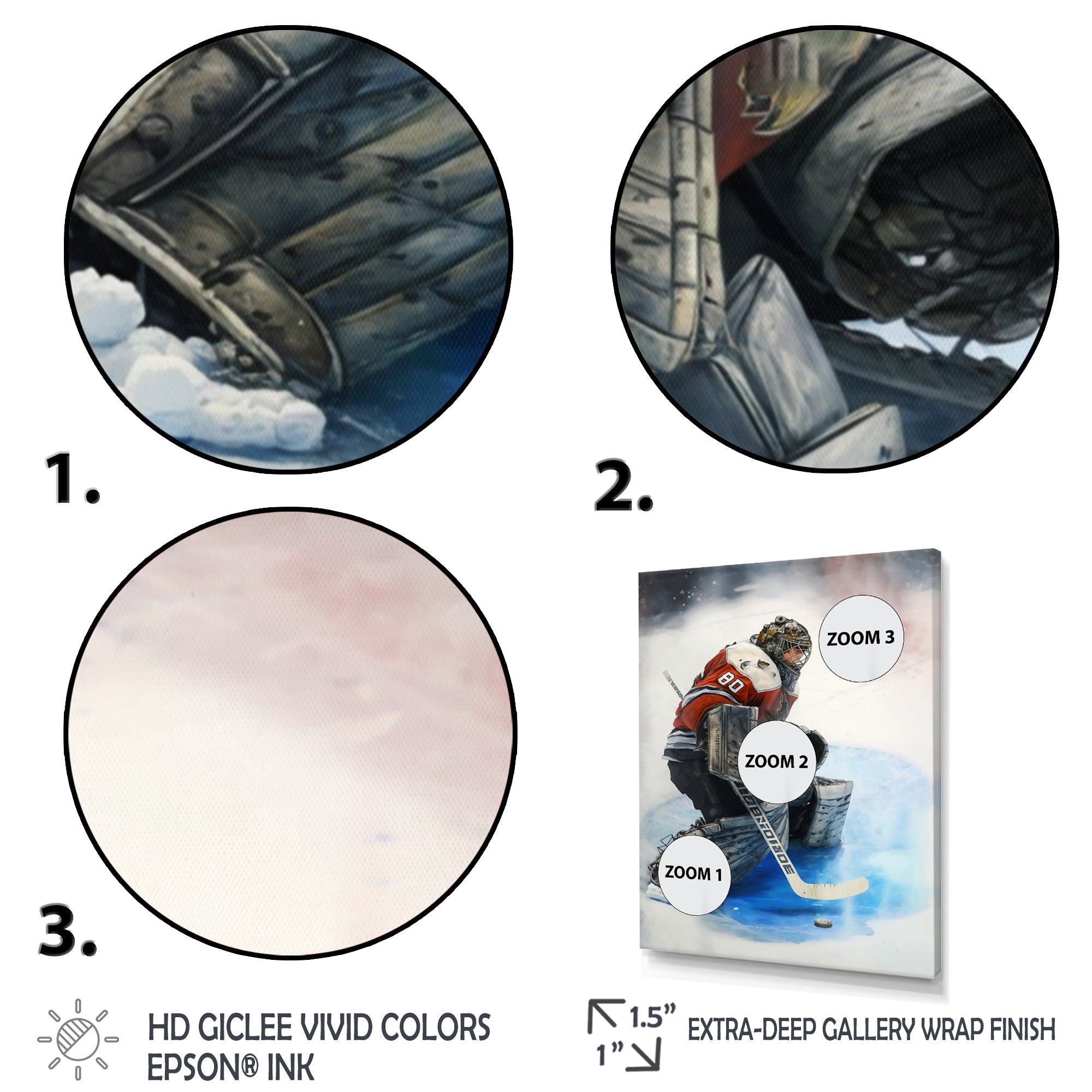 Hockey Goalie During Game I - Sport Hockey Canvas Wall Art