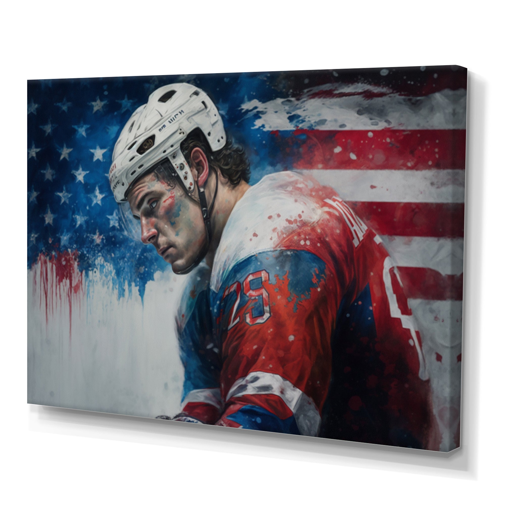 Hockey Player On Break I - Sport Hockey Canvas Wall Art