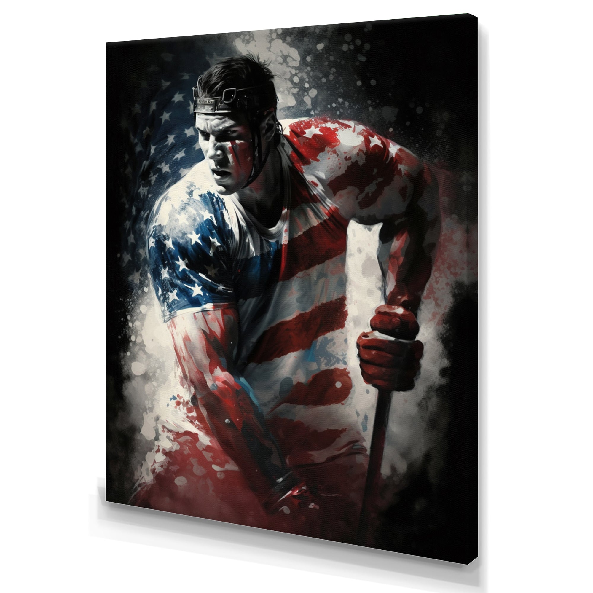 Hockey Playing On The Rink - Sport Hockey Canvas Wall Art