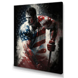 Hockey Playing On The Rink - Sport Hockey Canvas Wall Art
