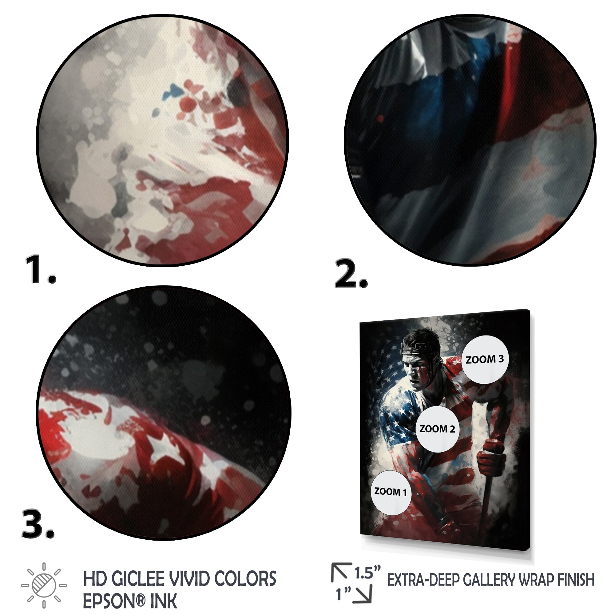 Hockey Playing On The Rink - Sport Hockey Canvas Wall Art