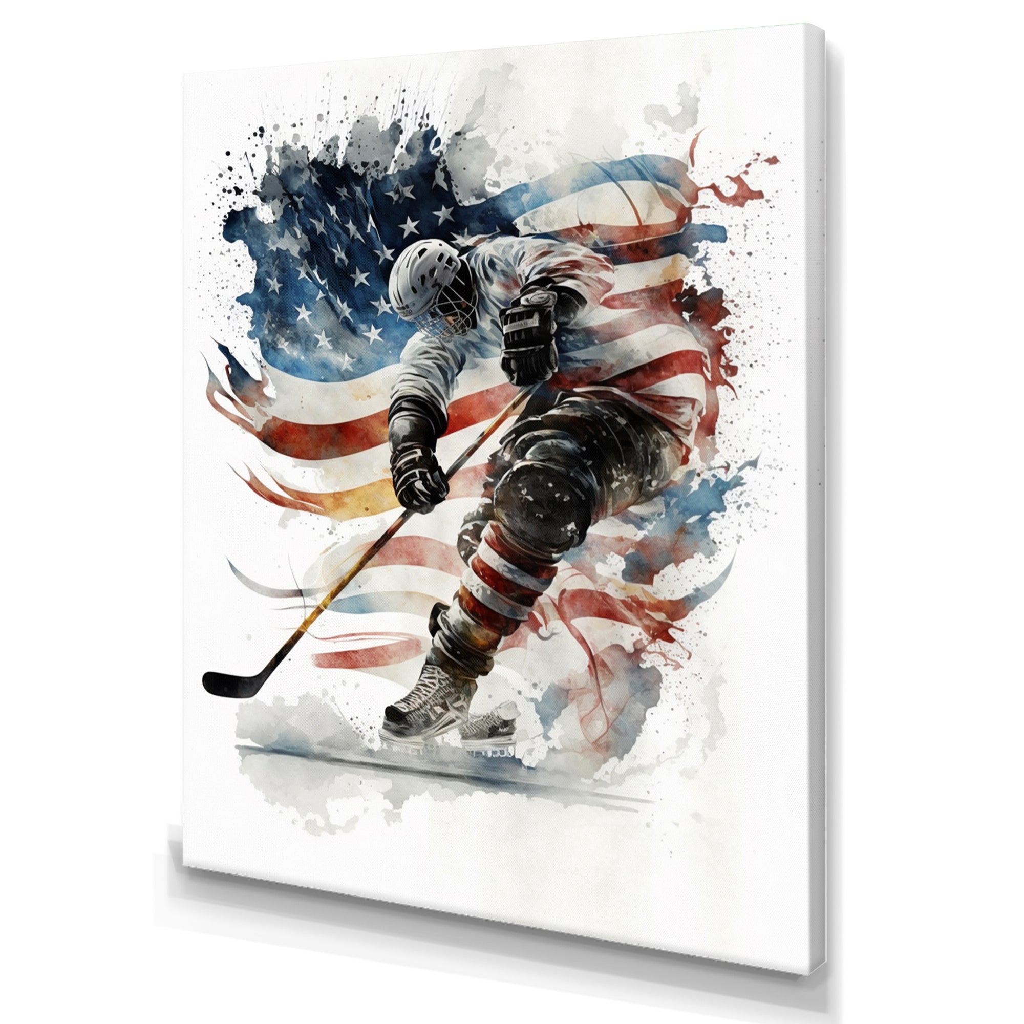 Hockey Player On The Rink During Game I - Sport Hockey Canvas Wall Art