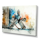 Goal Tender During Game I - Sport Hockey Canvas Wall Art