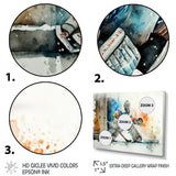 Goal Tender During Game I - Sport Hockey Canvas Wall Art