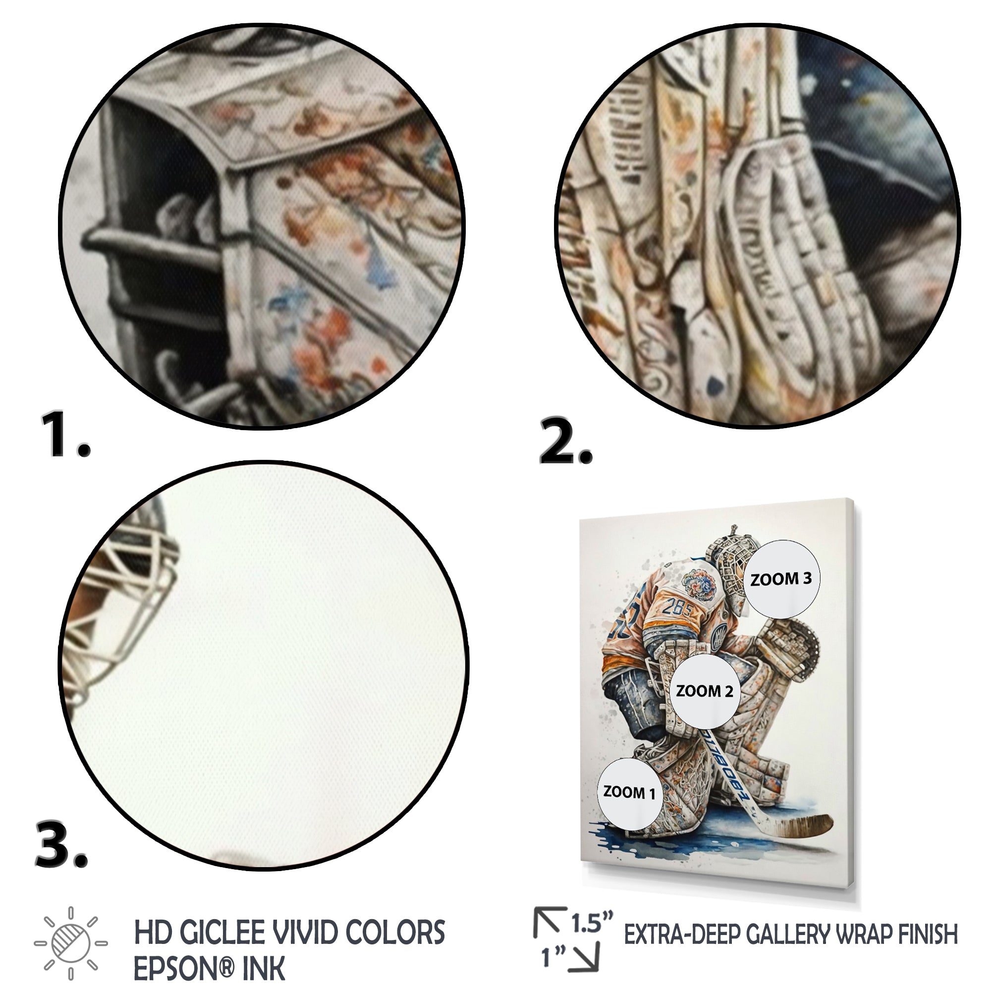 Goal Keeper During Hockey Game I - Sport Hockey Canvas Wall Art