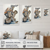 Goal Keeper During Hockey Game I - Sport Hockey Canvas Wall Art