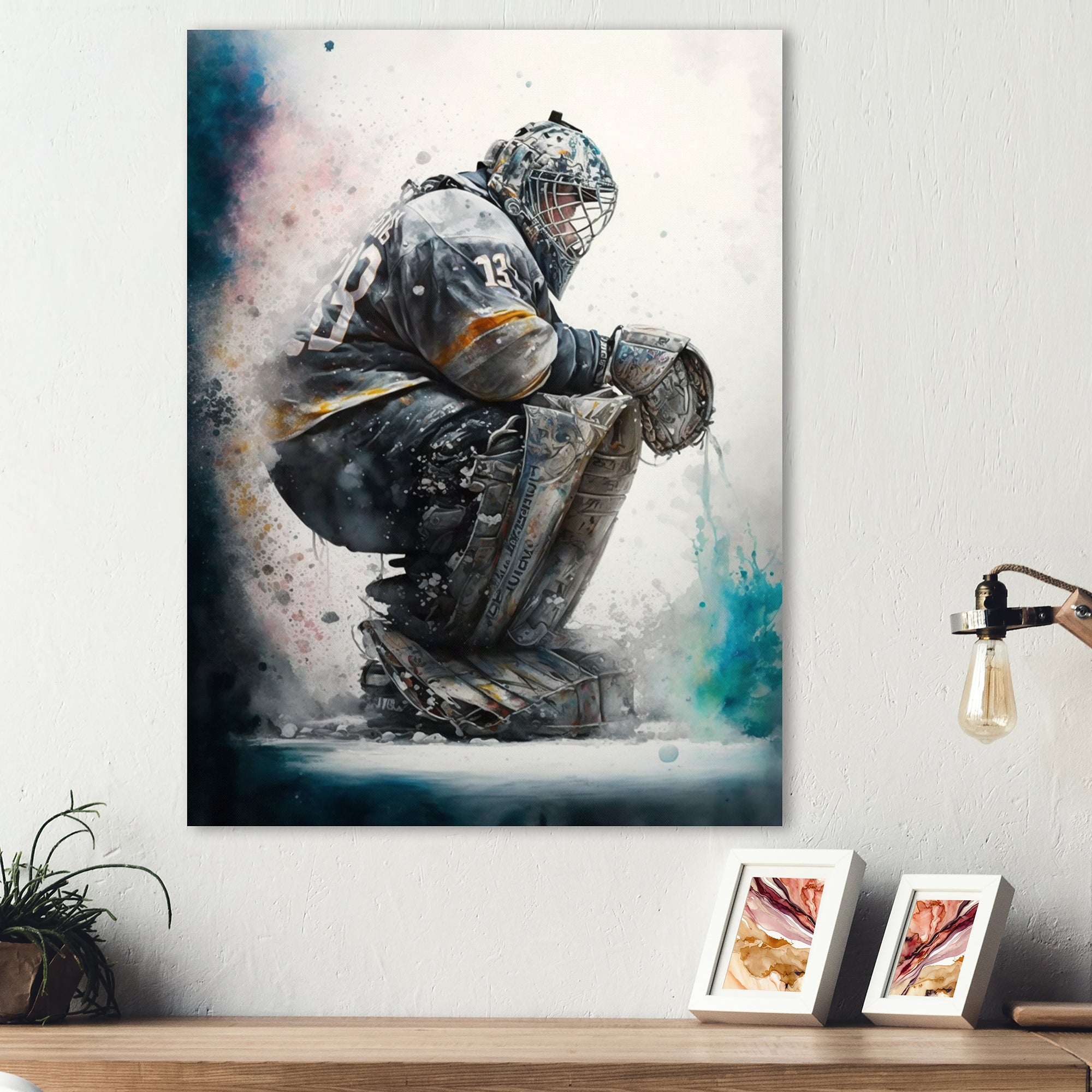 Hockey Goalie I - Sport Hockey Canvas Wall Art